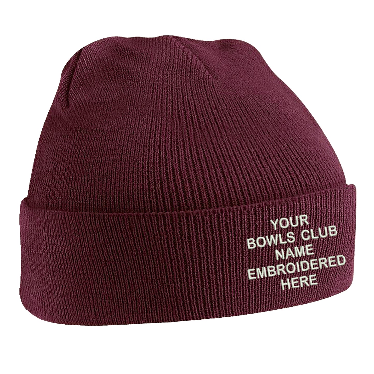 Personalised Bowls Club Beanie Hat