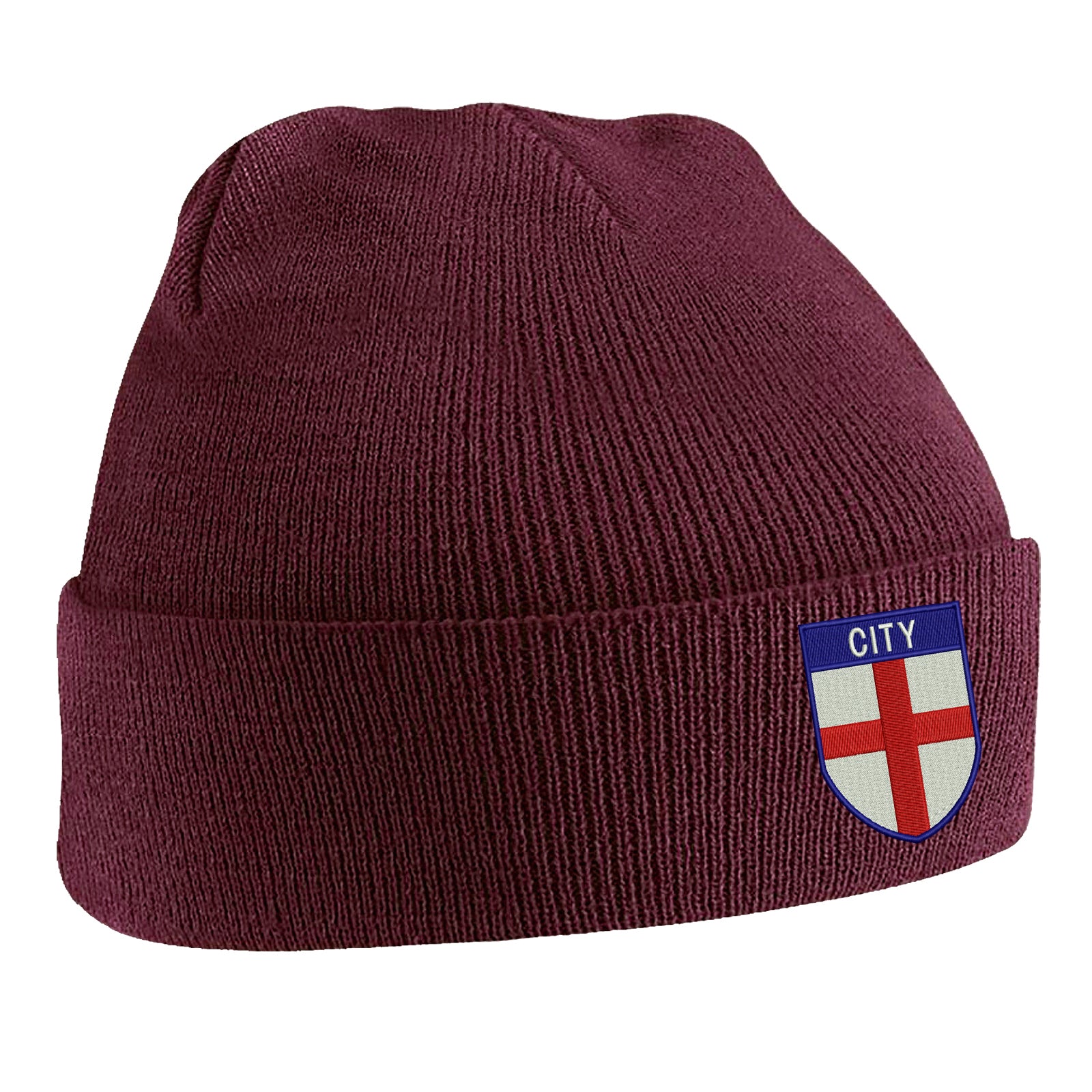 City Flag of England Shield Beanie Hat