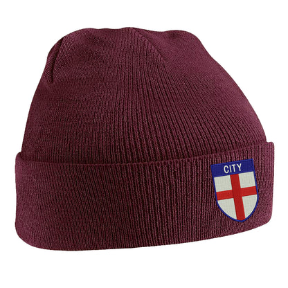 City Flag of England Shield Beanie Hat