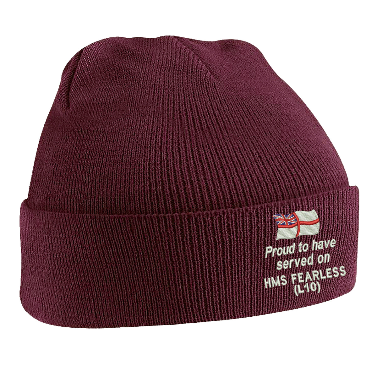 Proud to Have Served on HMS Fearless (L10) Beanie Hat