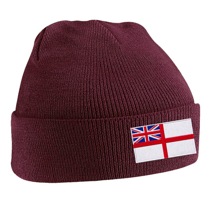 Royal Navy White Ensign Flag Beanie Hat