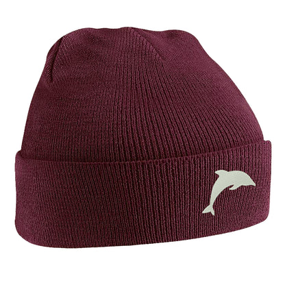 Dolphin Embroidered Beanie Hat
