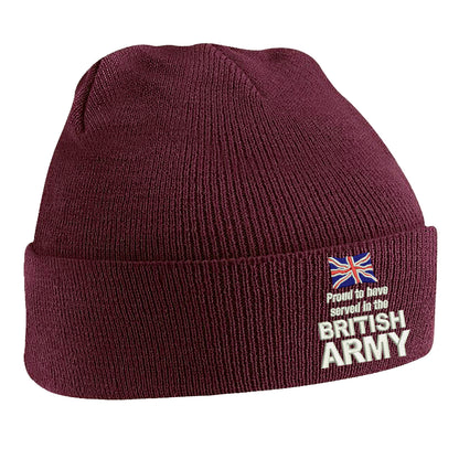Proud to Have Served in The British Army Beanie Hat