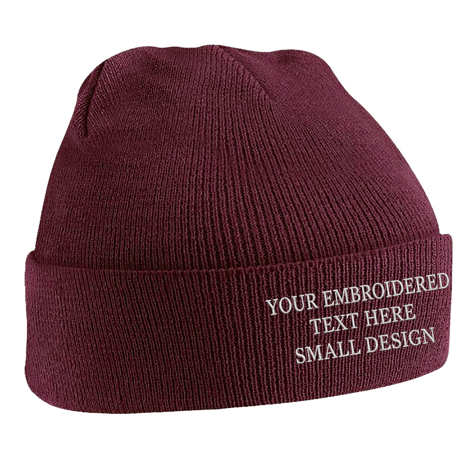Personalised Custom Small Text Beanie Hat