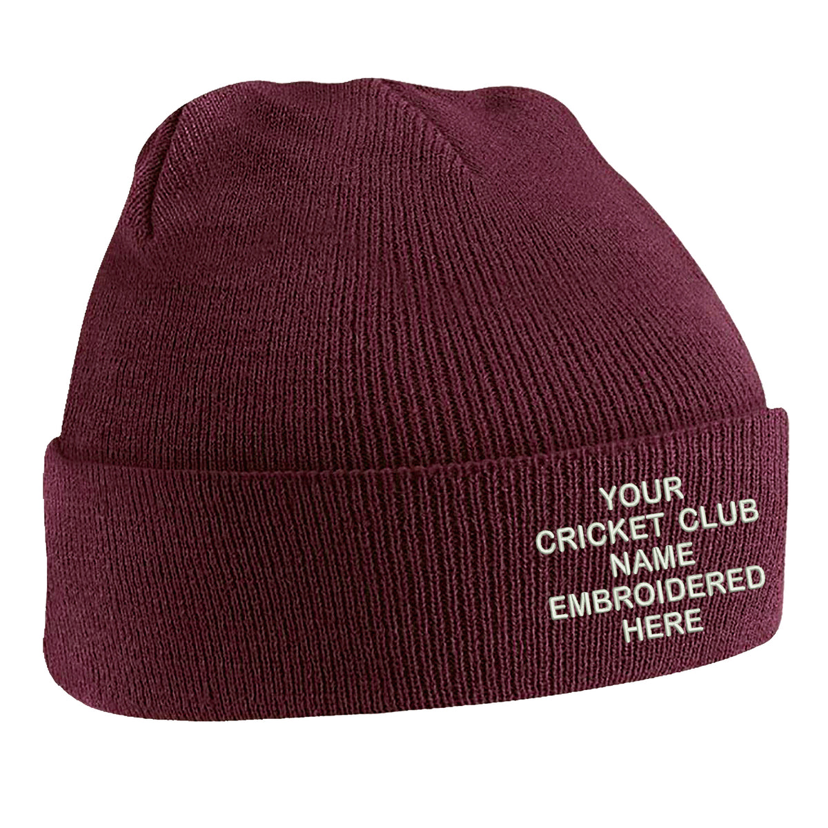 Personalised Cricket Club Beanie Hat