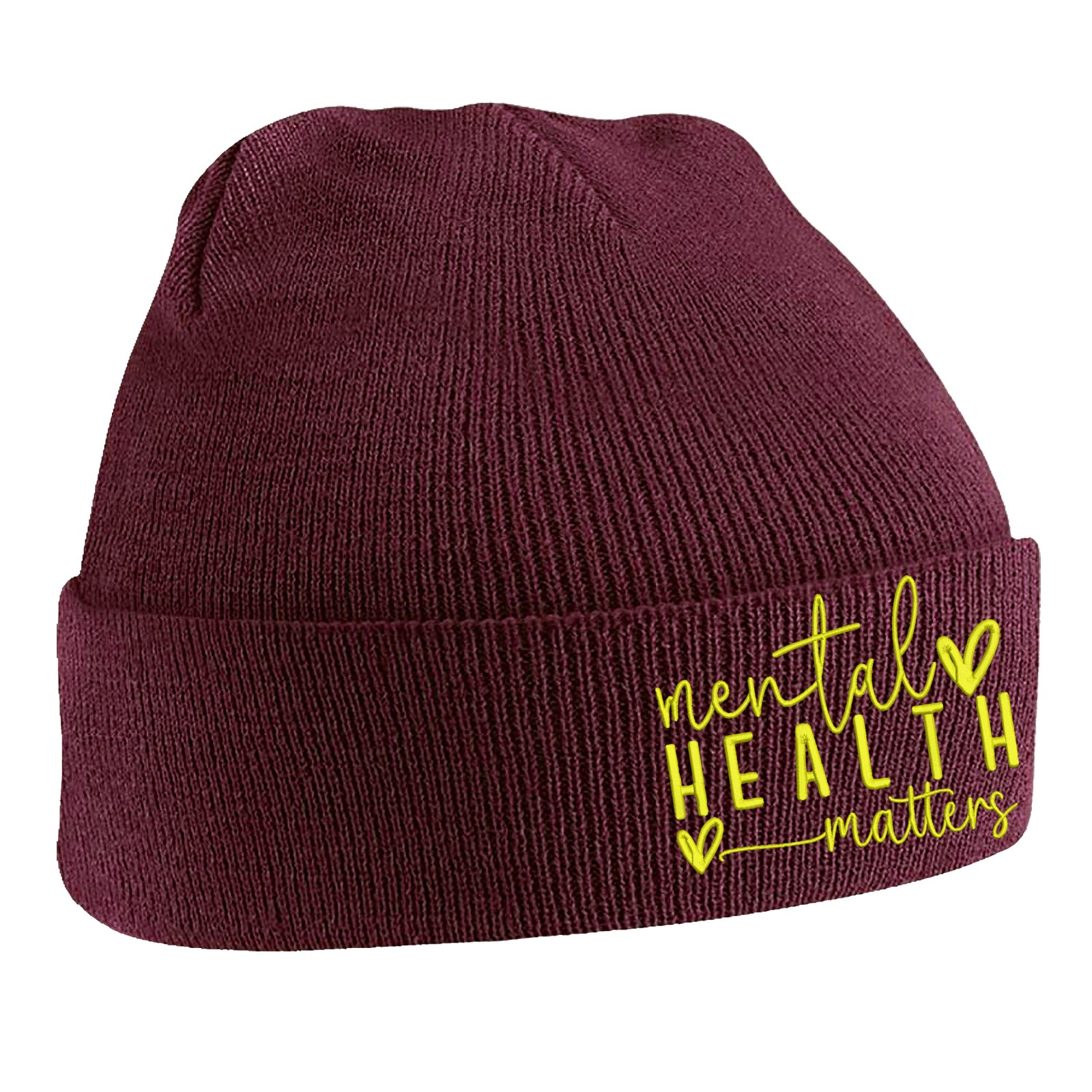 Yellow Mental Health Beanie Hat