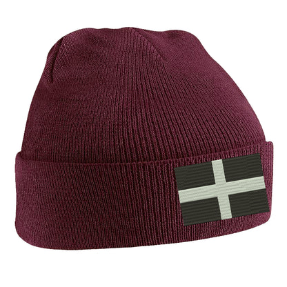Saint Piran’s Flag Cornwall Beanie Hat 