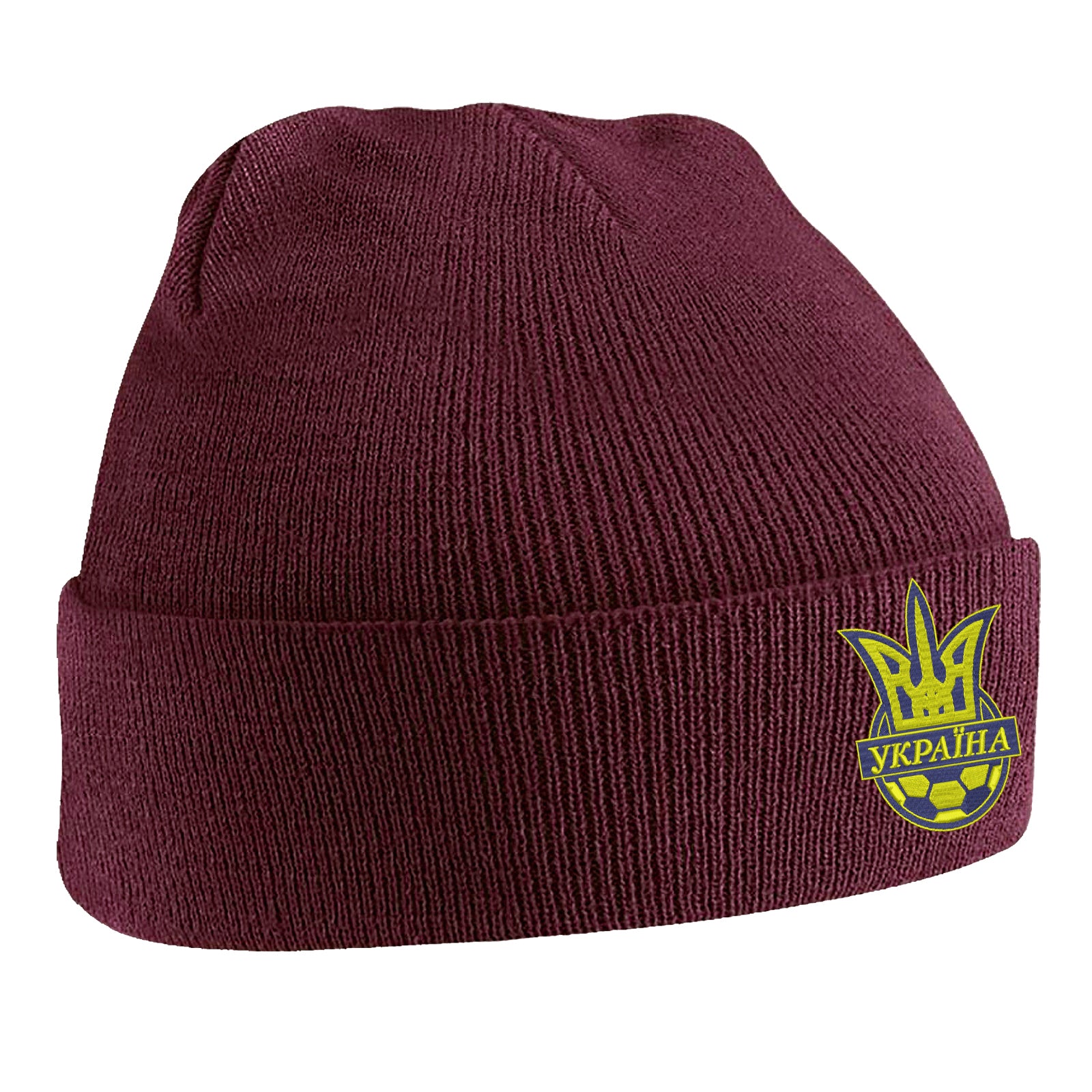 Old School Ukraine National Football Beanie Hat