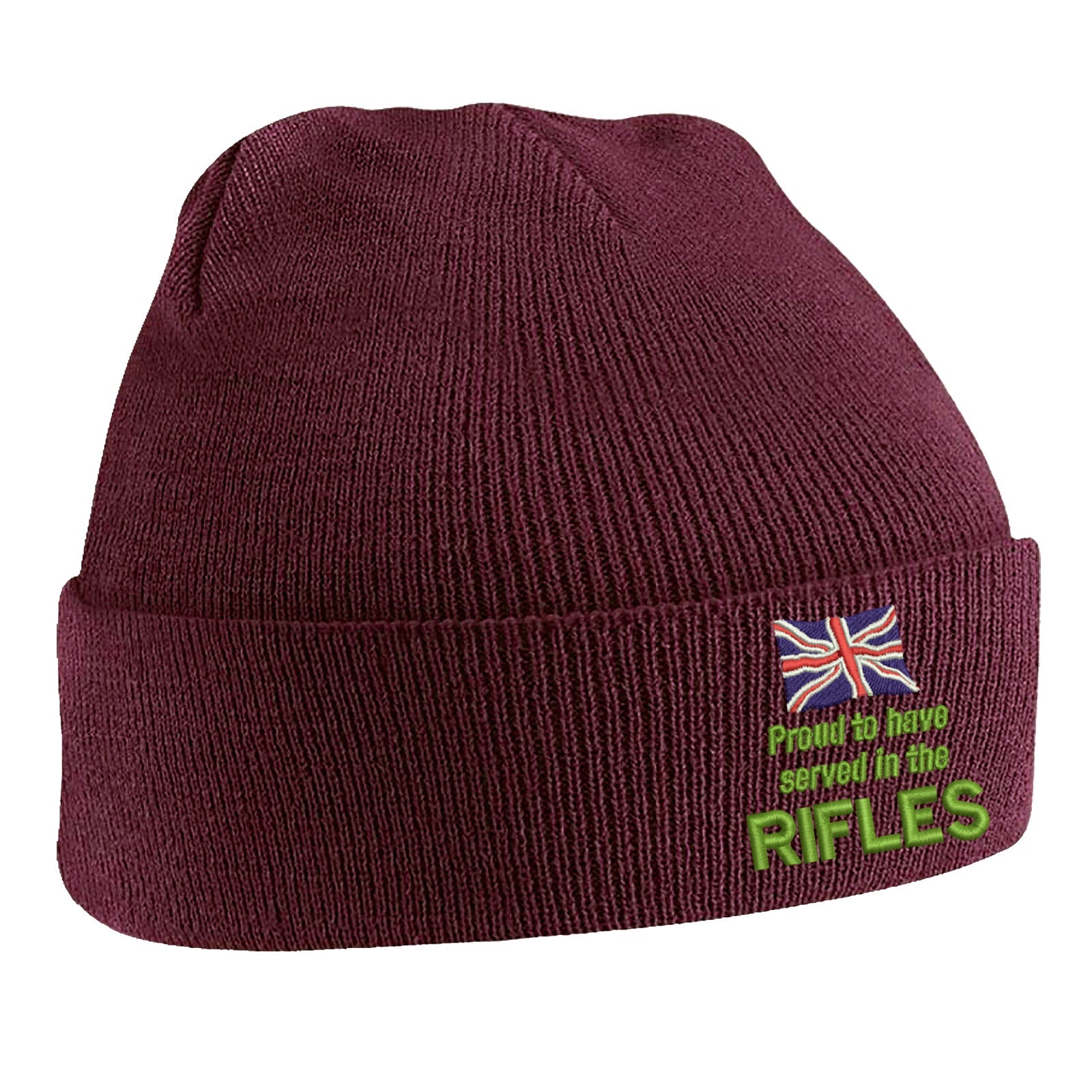 Proud to Have Served in The Rifles Beanie Hat
