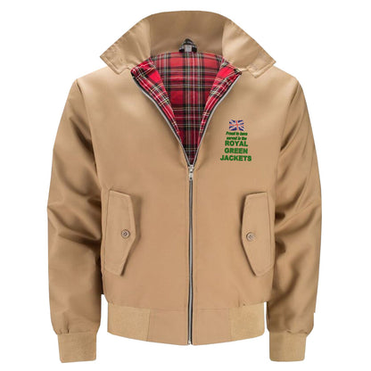 Proud to Have Served in The Royal Green Jackets Embroidered Classic Harrington Jacket