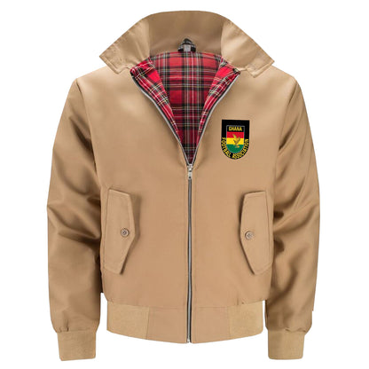 Retro Ghana 1966 Embroidered Classic Harrington Jacket