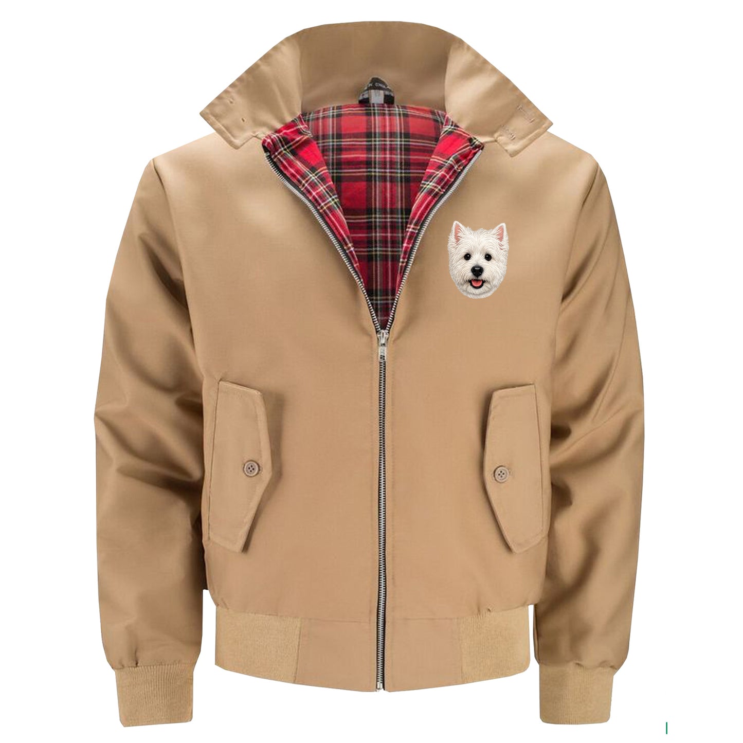 Westie Dog Face Jacket Mens