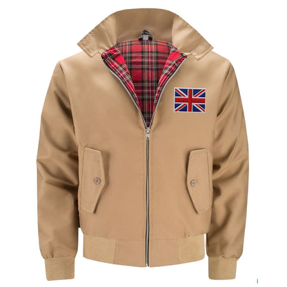 Union Jack Flag Embroidered Classic Harrington Jacket