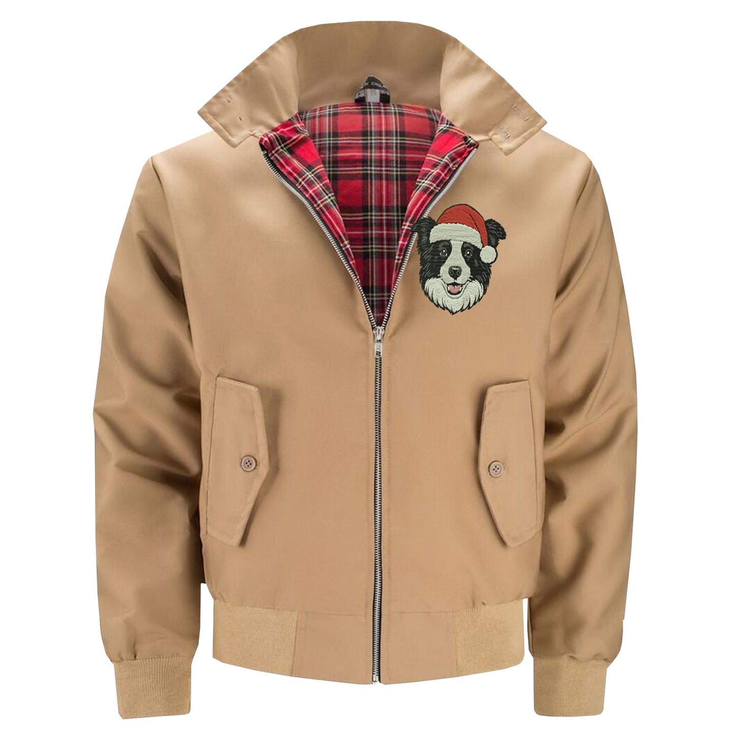 Border Collie Christmas Jacket Mens