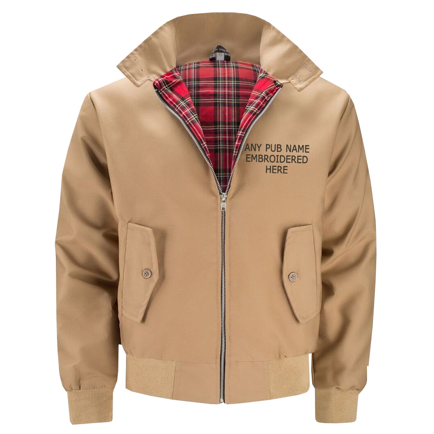 Personalised Embroidered Pub Embroidered Classic Harrington Jacket