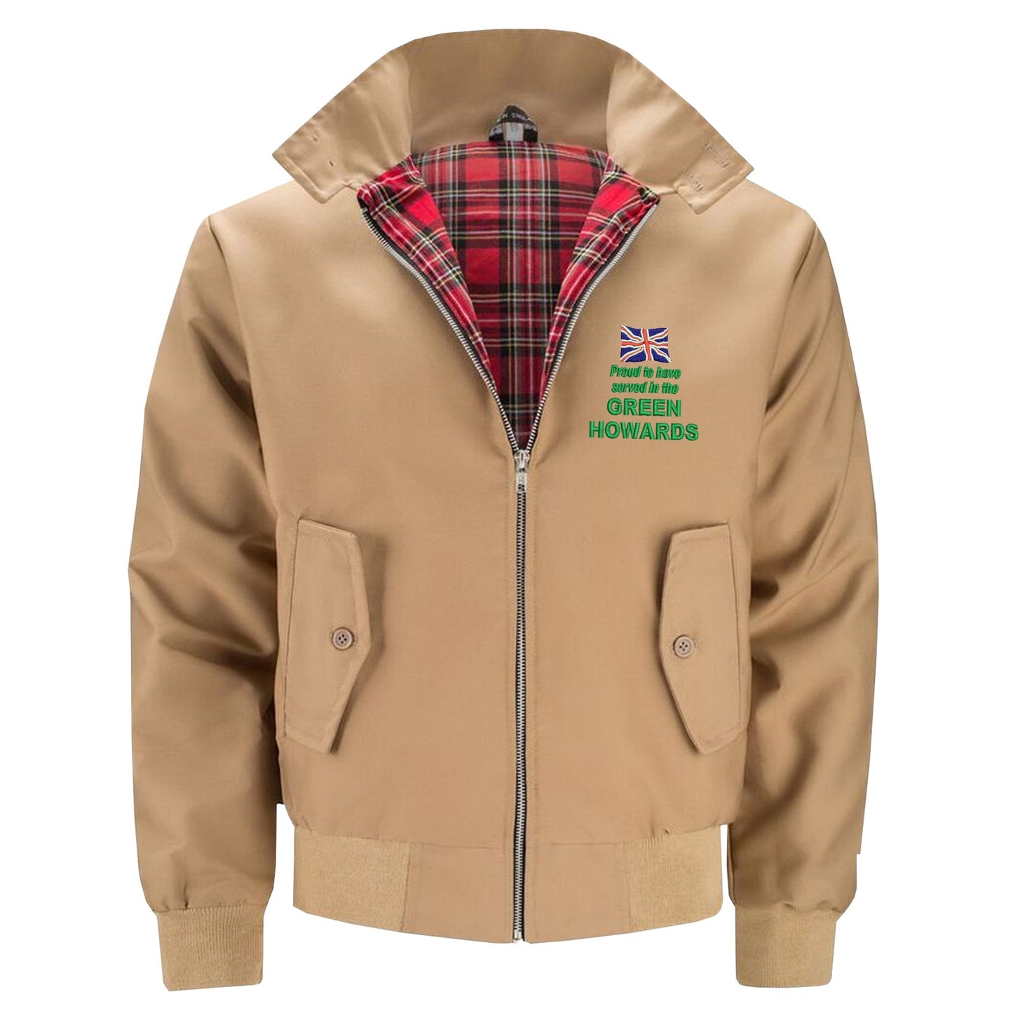 Proud to Have Served in The Green Howards Embroidered Classic Harrington Jacket