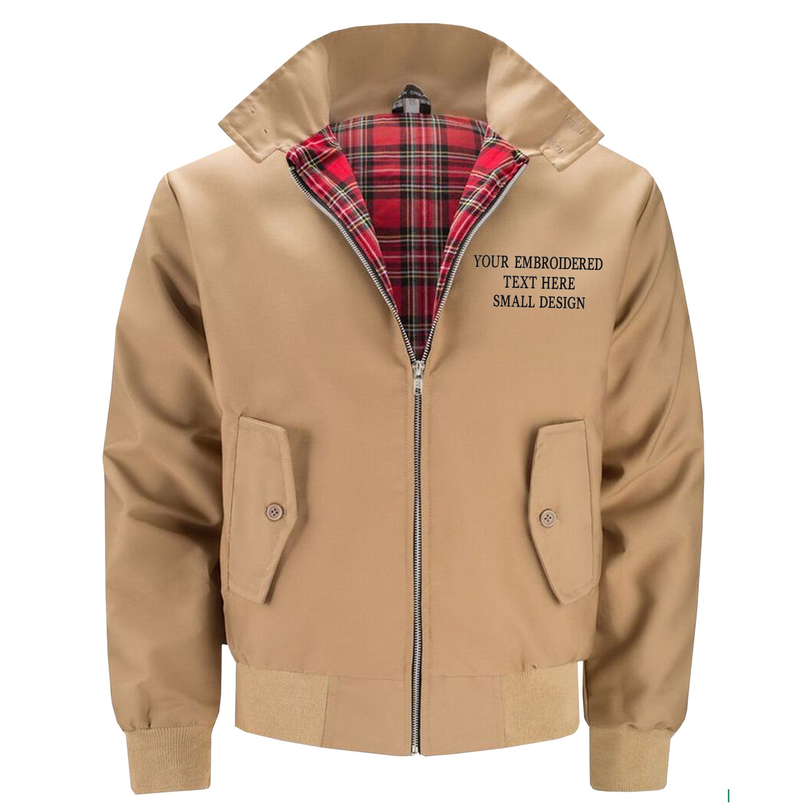 Personalised Custom Small Text Jacket Mens 