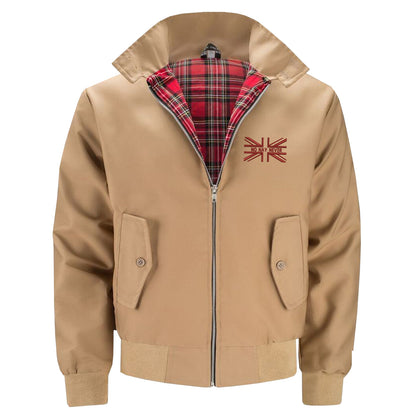 No Nay Never Union Jack Embroidered Classic Harrington Jacket