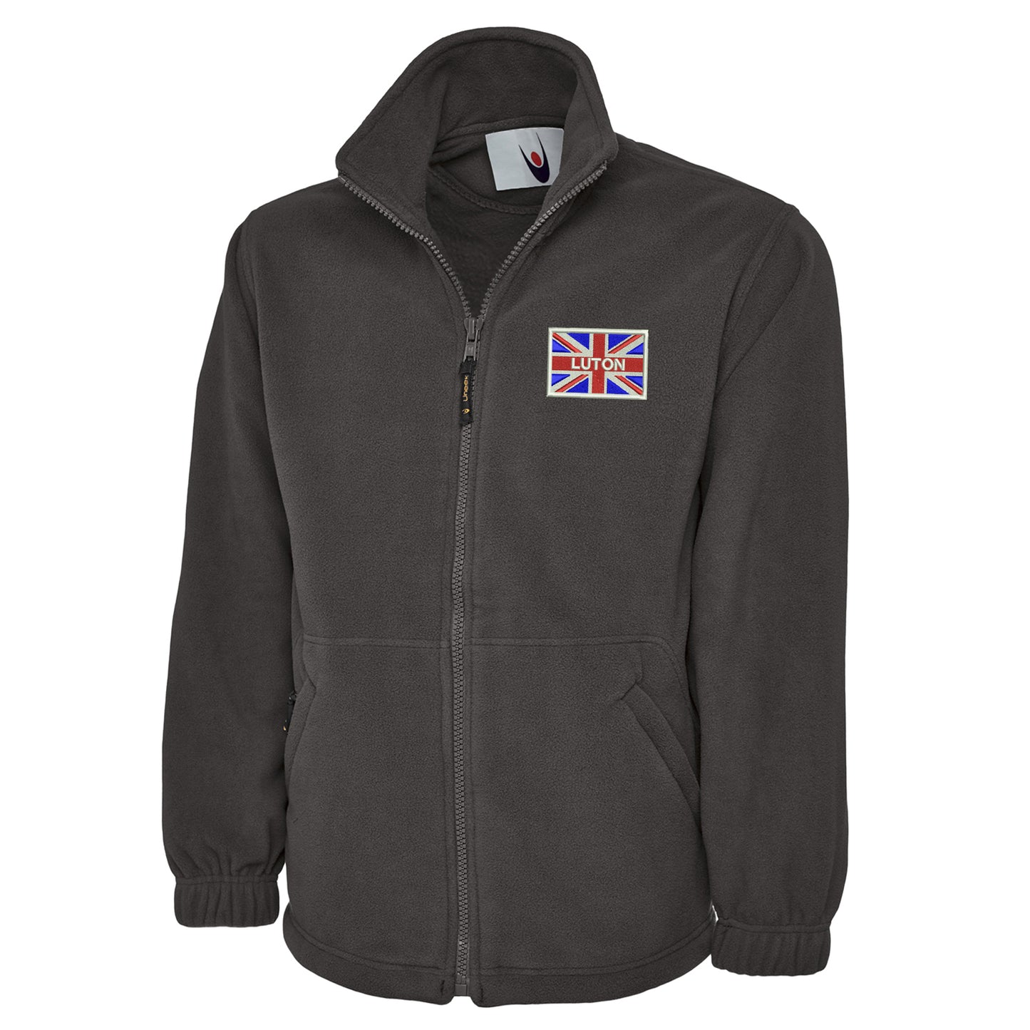 Luton Coloured Union Jack Embroidered Premium Fleece