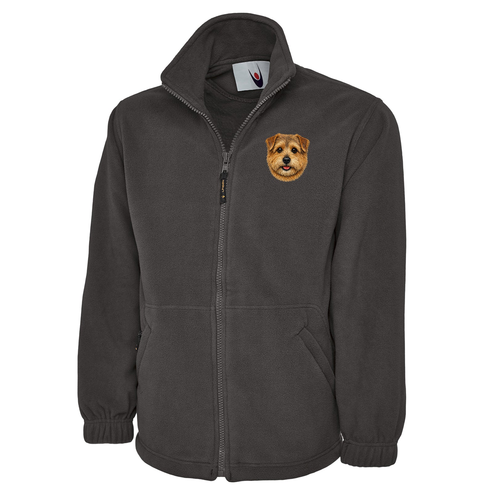 Norfolk Terrier Dog Face Fleece Jacket