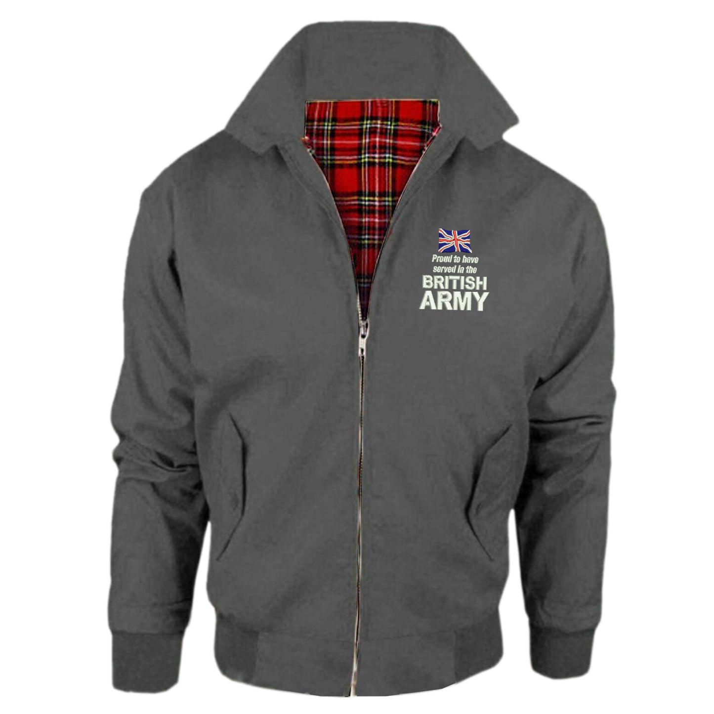 Proud to Have Served in The British Army Embroidered Classic Harrington Jacket