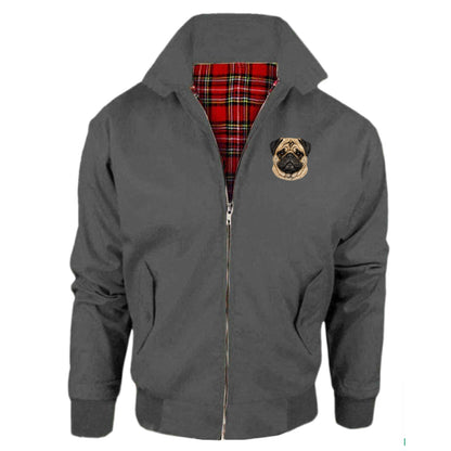 Pug Dog Face Jacket Mens