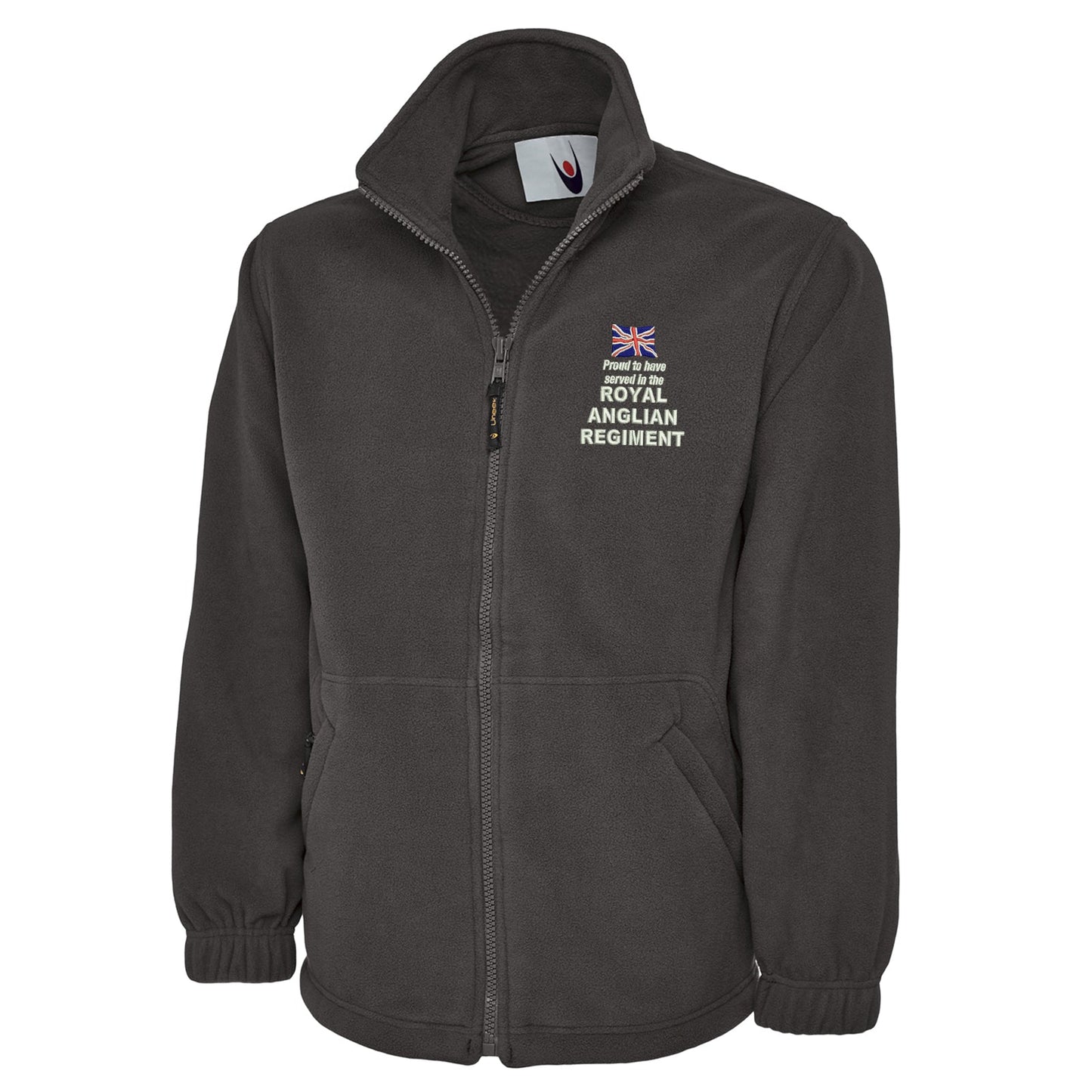 Proud to Have Served in The Royal Anglian Regiment Embroidered Premium Fleece