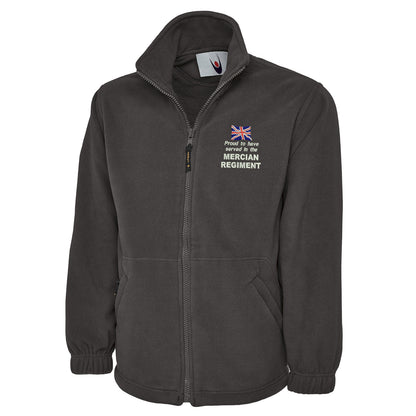 Proud to Have Served in The Mercian Regiment Embroidered Premium Fleece Jacket