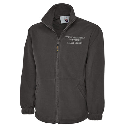 Personalised Custom Small Text Fleece Jacket 