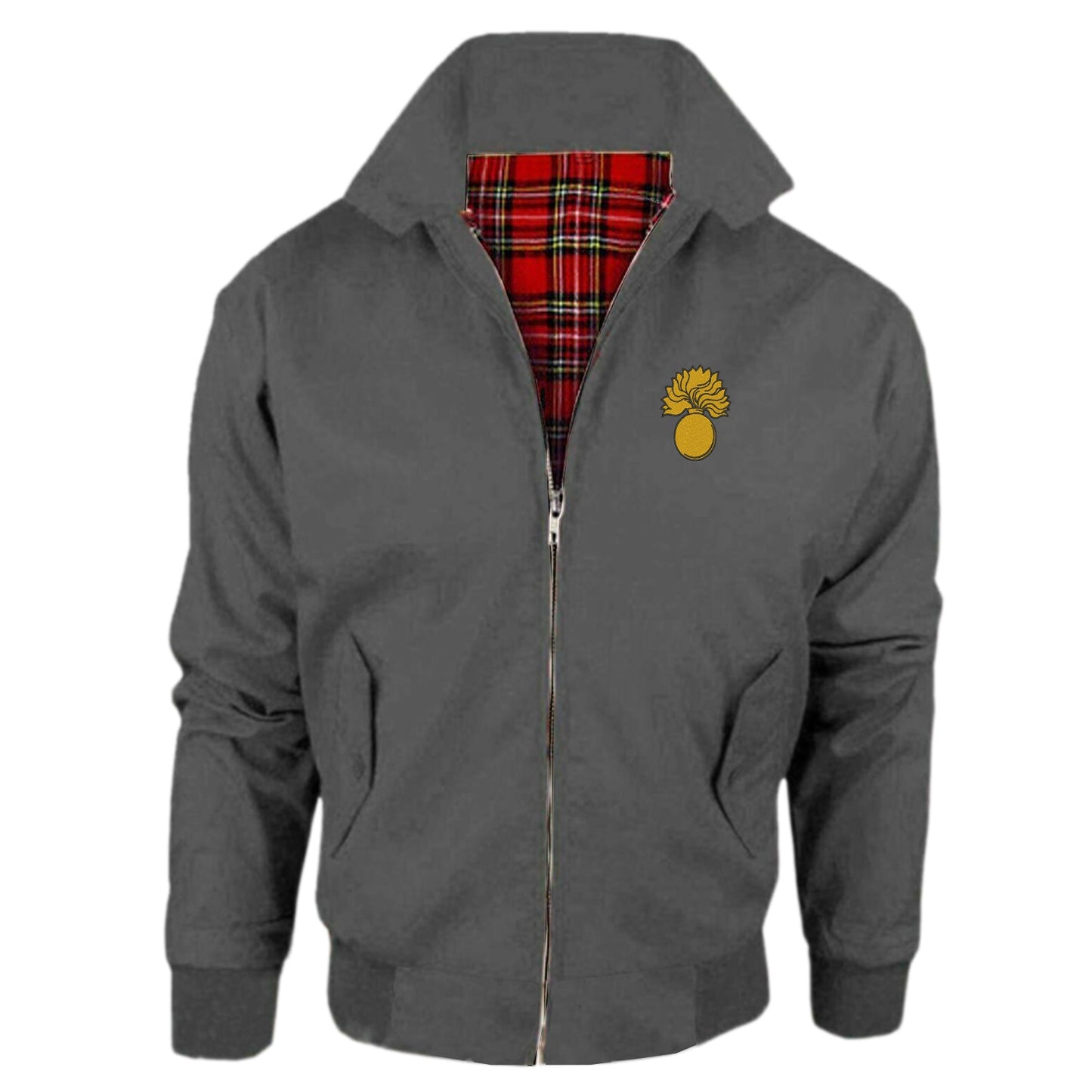 Grenadier Guards Cap Badge Embroidered Classic Harrington Jacket