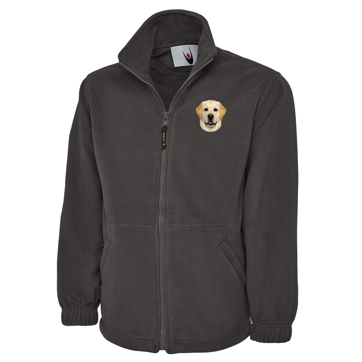 Yellow Labrador Dog Face Fleece Jacket