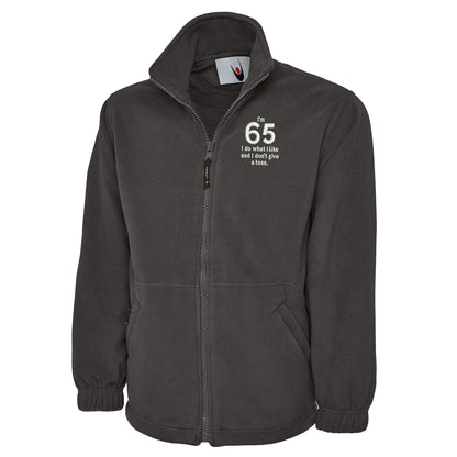 65th Birthday Fleece Jacket