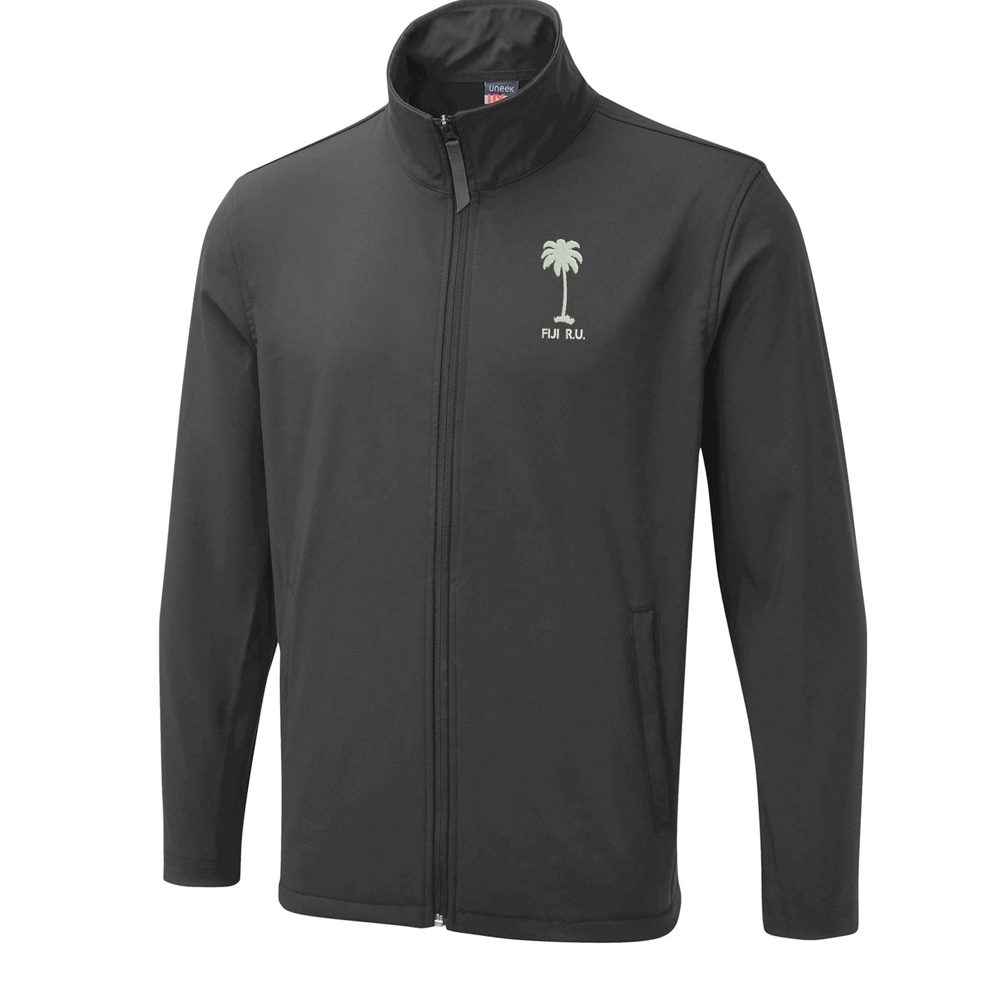 Retro Fiji Rugby 1920s Embroidered Lightweight Soft Shell Jacket
