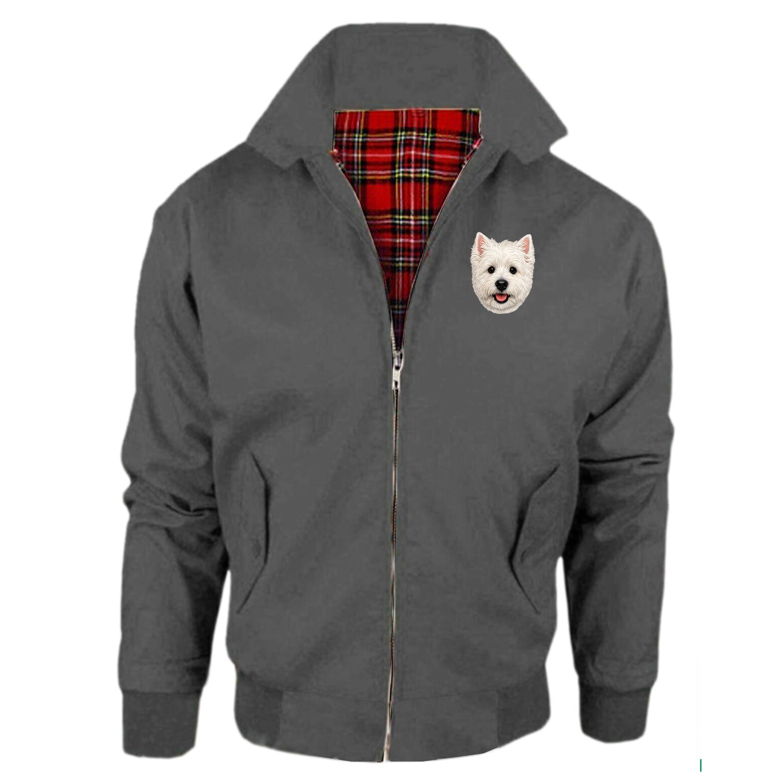 Westie Dog Face Jacket Mens