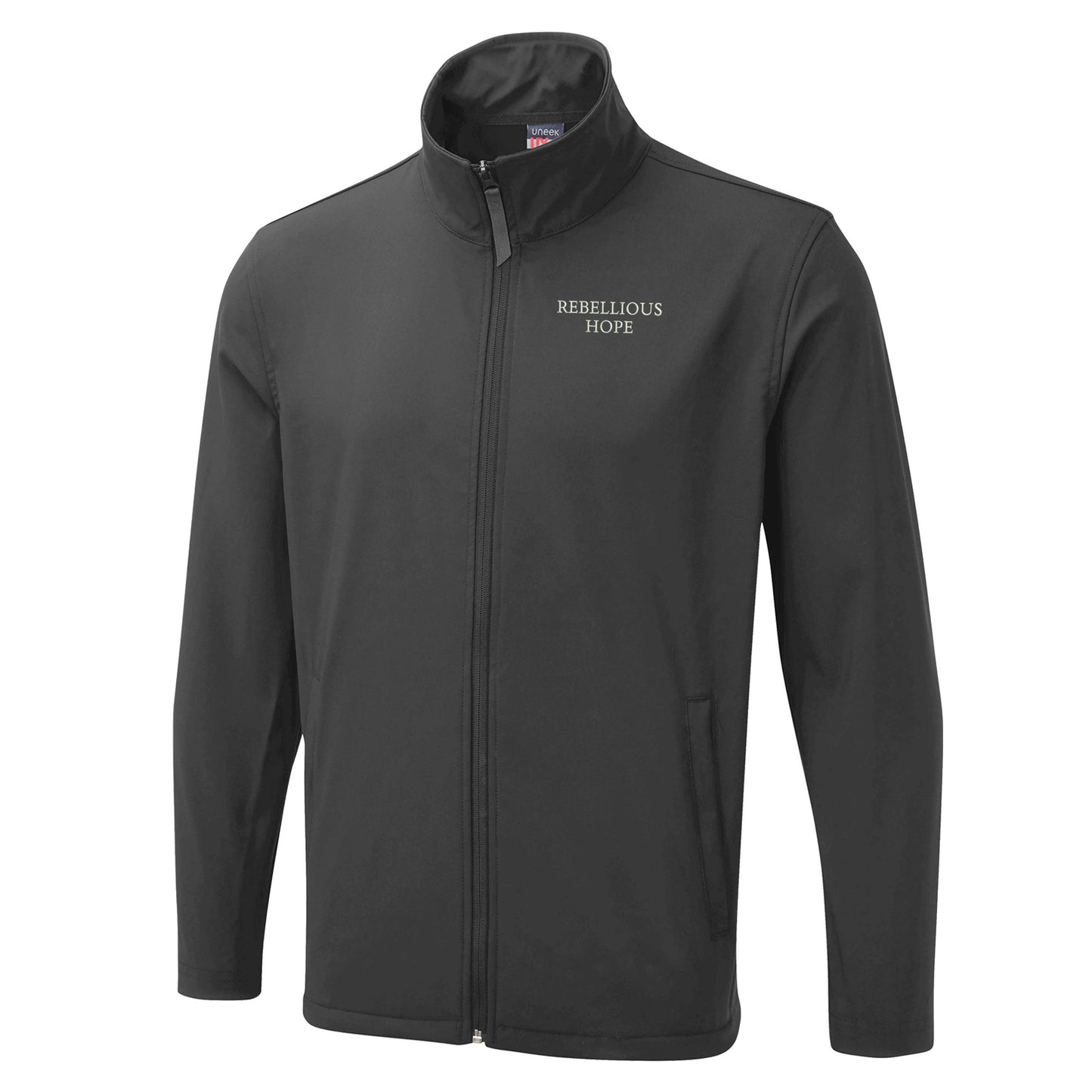 Rebellious Hope Embroidered Lightweight Soft Shell Jacket