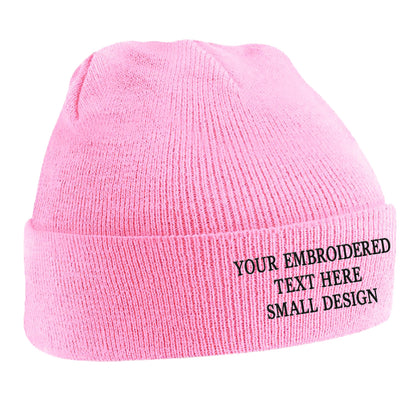 Personalised Custom Small Text Beanie Hat
