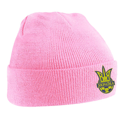 Old School Ukraine National Football Beanie Hat