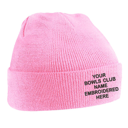 Personalised Bowls Club Beanie Hat