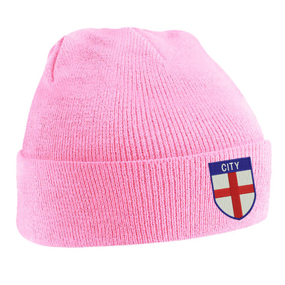 City Flag of England Shield Beanie Hat