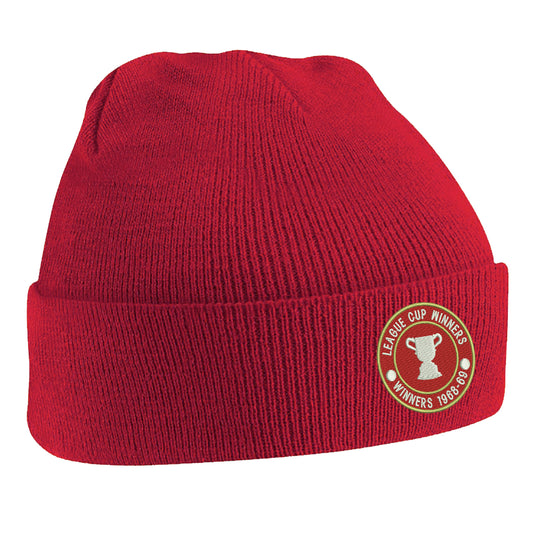 Retro Swindon Town Football League Cup Winners 1969 Embroidered Beanie Hat