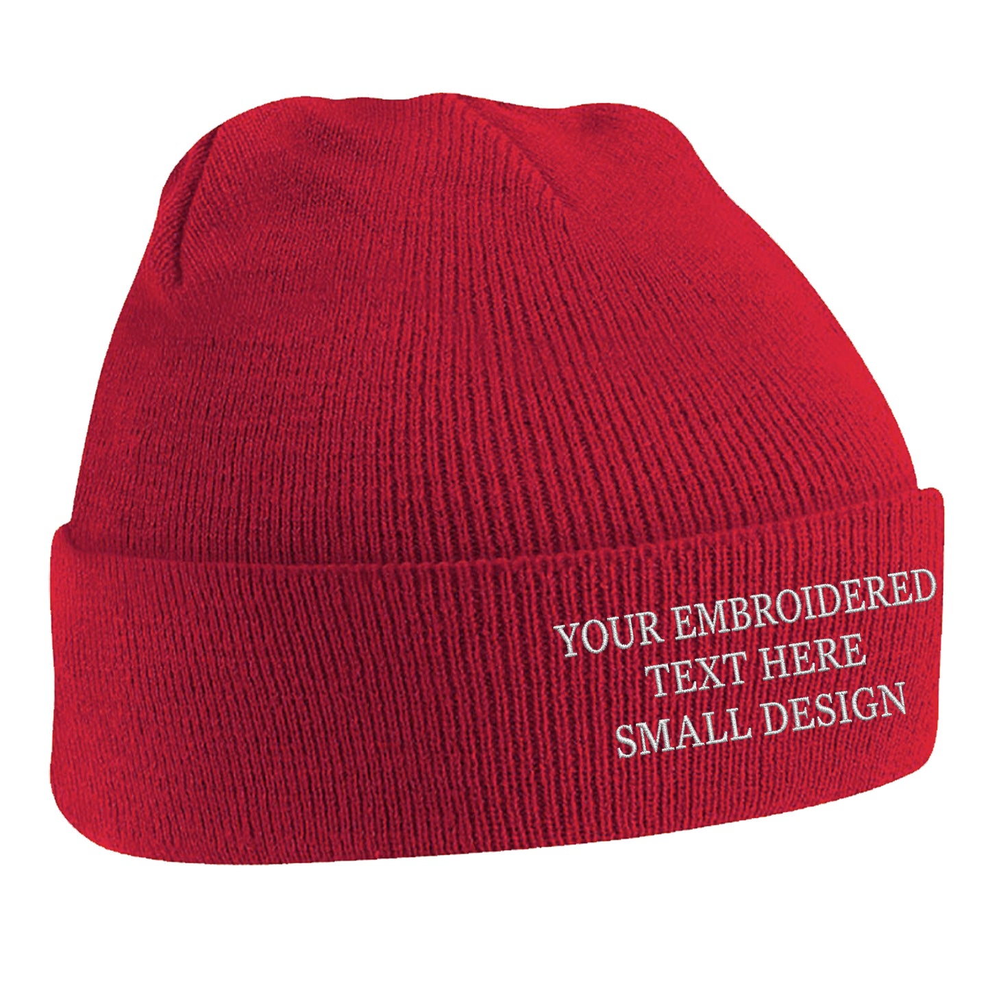 Personalised Custom Small Text Beanie Hat