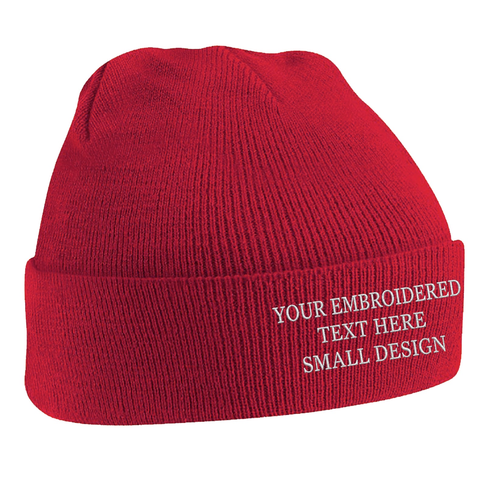 Personalised Custom Small Text Beanie Hat