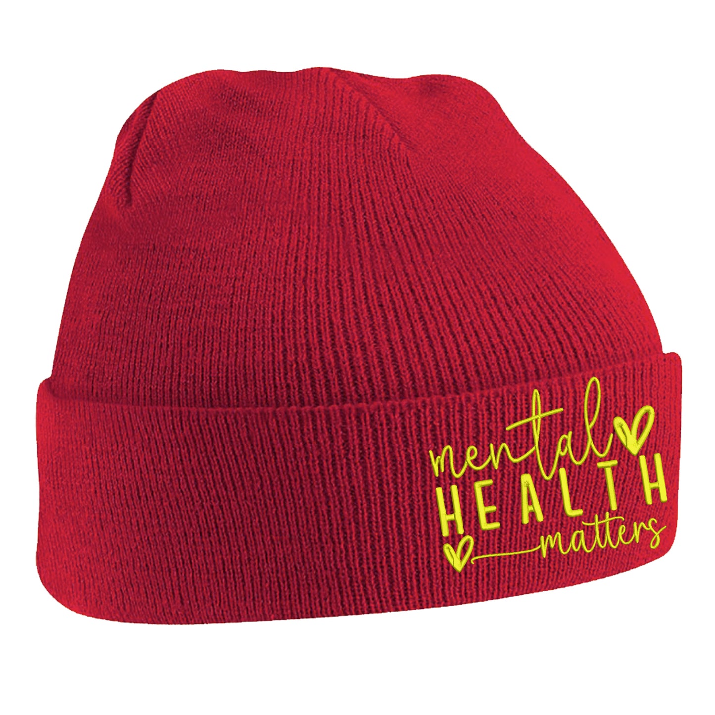 Yellow Mental Health Beanie Hat