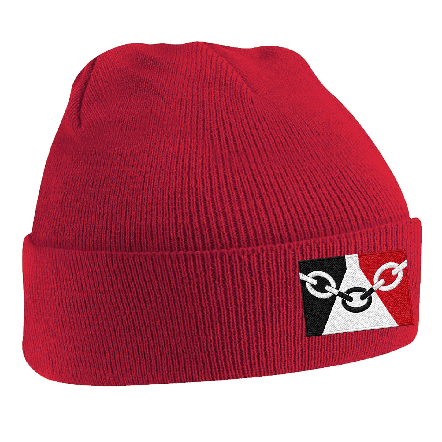 Black Country Flag Embroidered Beanie Hat
