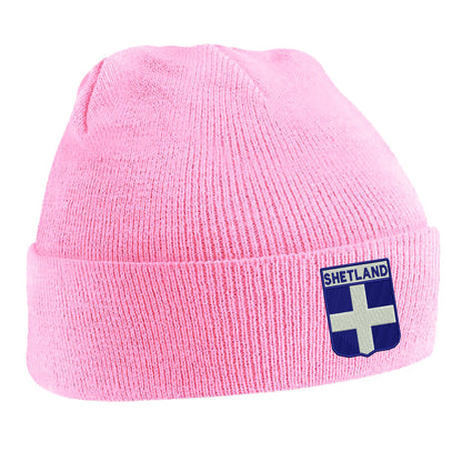 Shetland Flag of Scotland Shield Beanie Hat