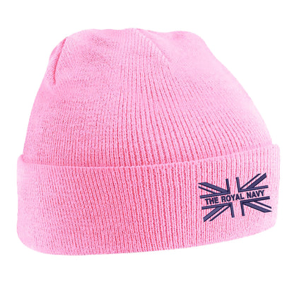 The Royal Navy Union Jack Embroidered Beanie Hat