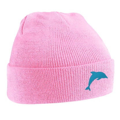 Dolphin Embroidered Beanie Hat