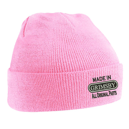 Made in Grimsby All Original Parts Embroidered Beanie Hat