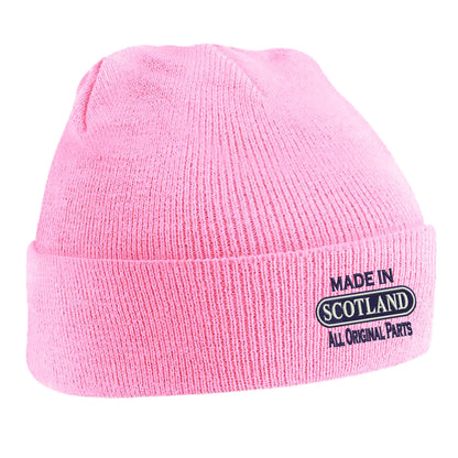 Made in Scotland All Original Parts Embroidered Beanie Hat