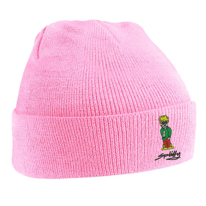 Retro Eclipse Embroidered Beanie Hat